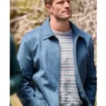 Finding Mr. Christmas Davey Fisher Blue Suede Jacket