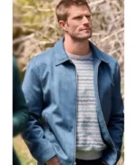 Finding Mr. Christmas Davey Fisher Blue Suede Jacket