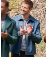 Finding Mr. Christmas Davey Fisher Blue Suede Jacket
