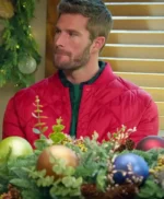 Finding Mr. Christmas Davey Fisher Red Quilted Jacket