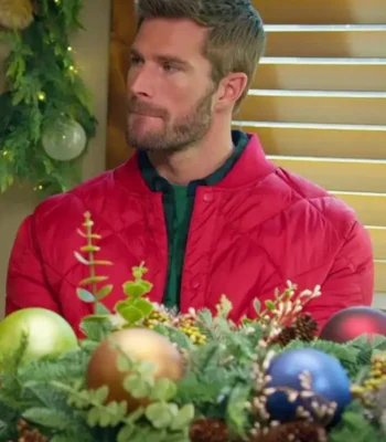 Finding Mr. Christmas Davey Fisher Red Quilted Jacket