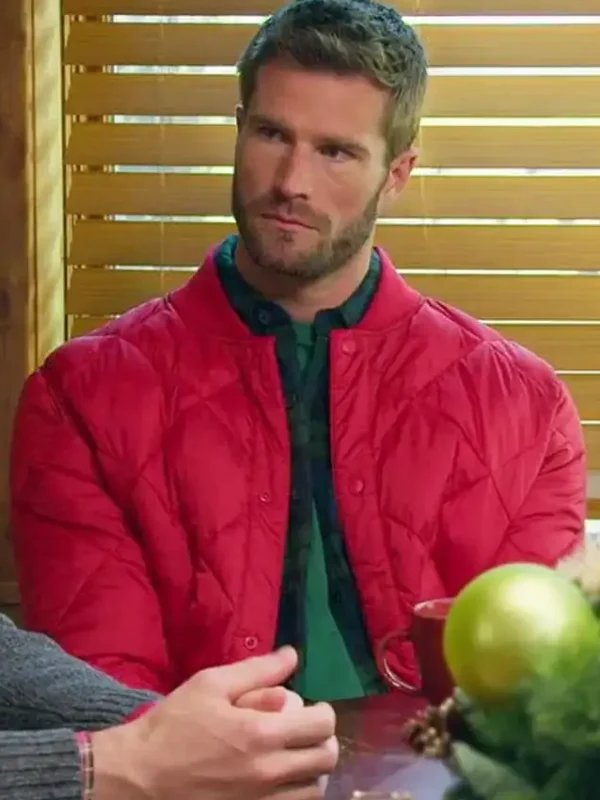 Finding Mr. Christmas Davey Fisher Red Quilted Jacket
