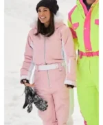 Finding Mr. Christmas Janel Parrish Pink Snowsuit