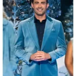 Finding Mr. Christmas Jonathan Bennett Blue Velvet Blazer