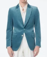 Finding Mr. Christmas Jonathan Bennett Blue Velvet Blazer
