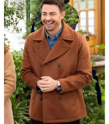 Finding Mr. Christmas Jonathan Bennett Brown Peacoat