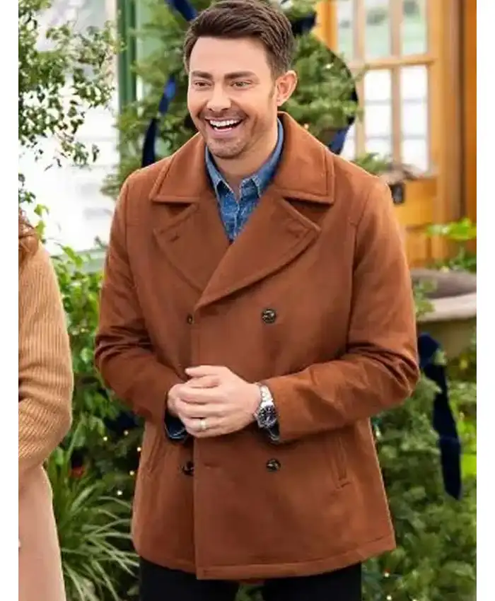Finding Mr. Christmas Jonathan Bennett Brown Peacoat Finding Mr. Christmas Jonathan Bennett Brown Peacoat