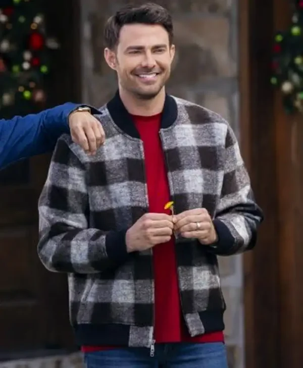 Finding Mr. Christmas Jonathan Bennett Plaid Jacket