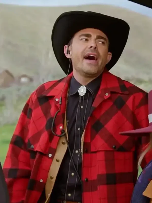Finding Mr. Christmas Jonathan Bennett Red Plaid Jacket