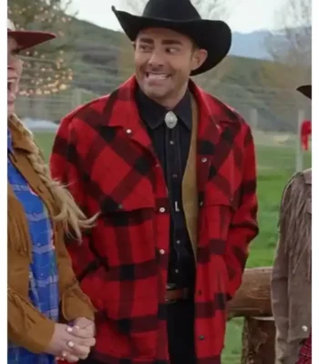 Finding Mr. Christmas Jonathan Bennett Red Plaid Jacket