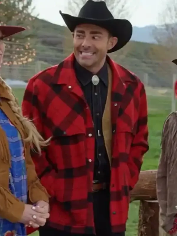 Finding Mr. Christmas Jonathan Bennett Red Plaid Jacket