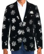 Finding Mr. Christmas Jonathan Bennett Snowflake Blazer