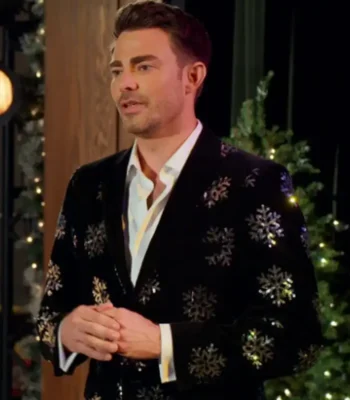 Finding Mr. Christmas Jonathan Bennett Snowflake Blazer