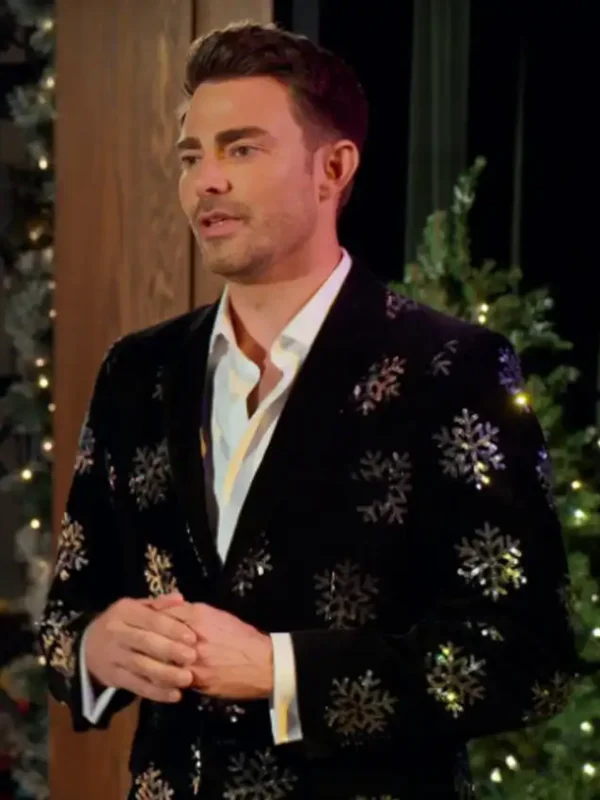 Finding Mr. Christmas Jonathan Bennett Snowflake Blazer