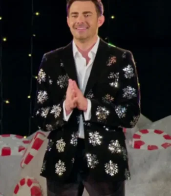 Finding Mr. Christmas Jonathan Bennett Snowflake Blazer