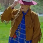 Finding Mr. Christmas Melissa Peterman Suede Fringe Jacket