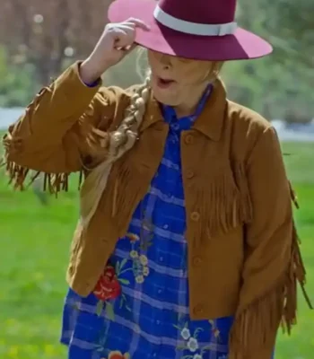 Finding Mr. Christmas Melissa Peterman Suede Fringe Jacket