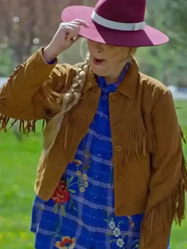 Finding Mr. Christmas Melissa Peterman Suede Fringe Jacket