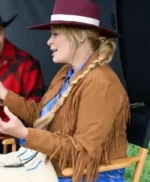 Finding Mr. Christmas Melissa Peterman Suede Fringe Jacket