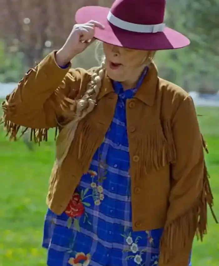 Finding Mr. Christmas Melissa Peterman Suede Fringe Jacket Finding Mr. Christmas Melissa Peterman Suede Fringe Jacket