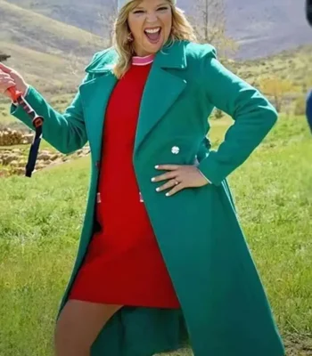 Finding Mr. Christmas Melissa Peterman Wool Coat
