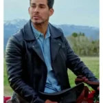 Finding Mr. Christmas S02 Angel Garet Leather Jacket
