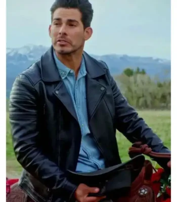 Finding Mr. Christmas S02 Angel Garet Leather Jacket