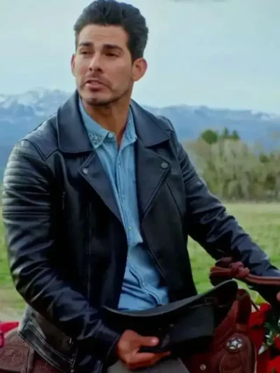Finding Mr. Christmas S02 Angel Garet Leather Jacket
