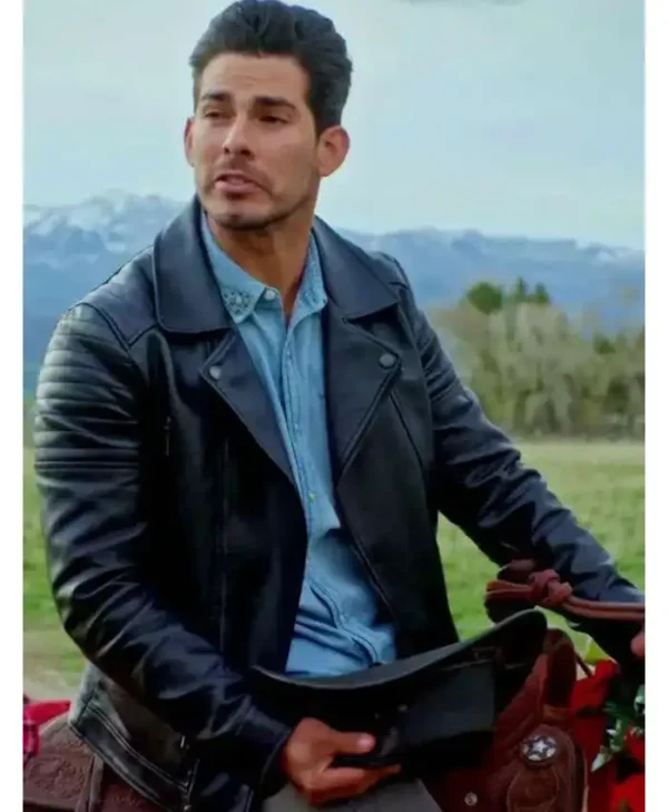 Finding Mr. Christmas S02 Angel Garet Leather Jacket