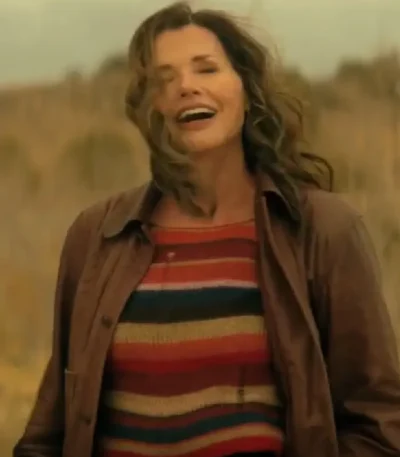 Geena Davis The Boroughs S01 Maroon Leather Jacket
