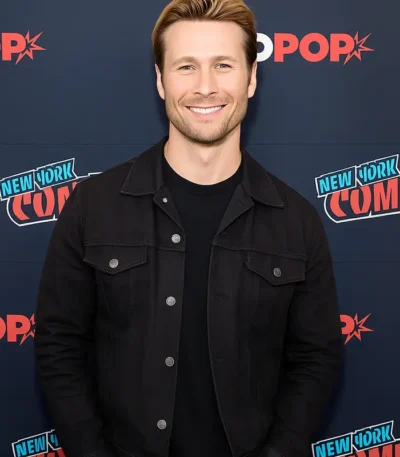 Glen Powell The Running Man Black Denim Jacket