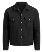Glen Powell The Running Man Black Denim Jacket