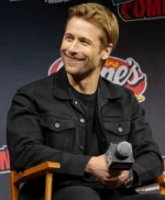 Glen Powell The Running Man Black Denim Jacket
