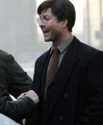 Glen Powell The Running Man Blue Trench Coat