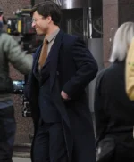 Glen Powell The Running Man Blue Trench Coat