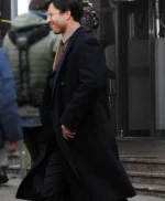 Glen Powell The Running Man Blue Trench Coat