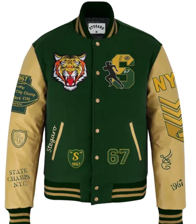 Glover Stegaro Tiger Green Varsity Jacket
