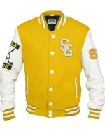Golf Yellow And White Stegaro Varsity Jacket