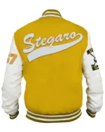 Golf Yellow And White Stegaro Varsity Jacket