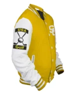 Golf Yellow And White Stegaro Varsity Jacket