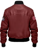 Haddy Leather Stegaro Maroon Bomber Jacket
