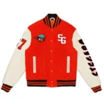 Harrison Orange And White Stegaro Varsity Jacket