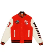 Harrison Orange And White Stegaro Varsity Jacket