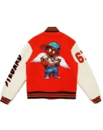 Harrison Orange And White Stegaro Varsity Jacket