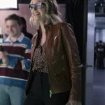 Helen Hunt Hacks S04 Brown Leather Jacket