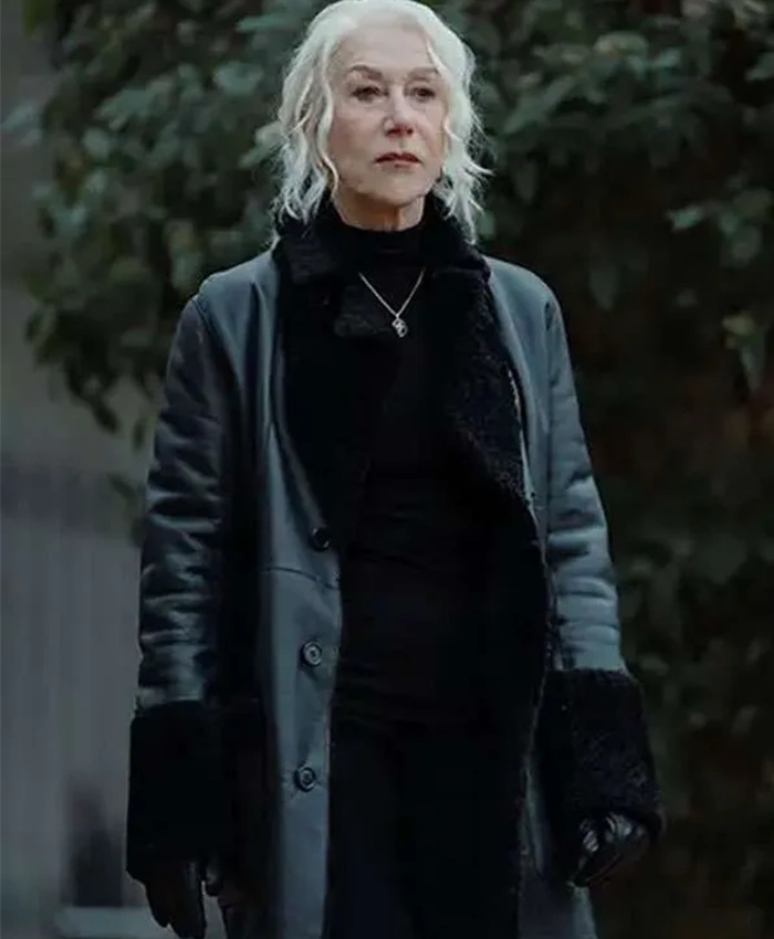 Helen Mirren MobLand S01 Shearling Leather Coat Helen Mirren MobLand S01 Shearling Leather Coat