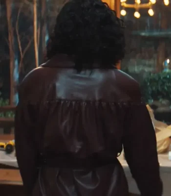 His and Hers Anna Andrews Brown Leather Jacket