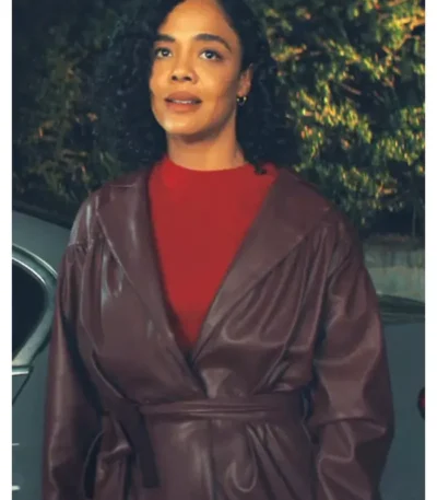 His and Hers Anna Andrews Brown Leather Jacket