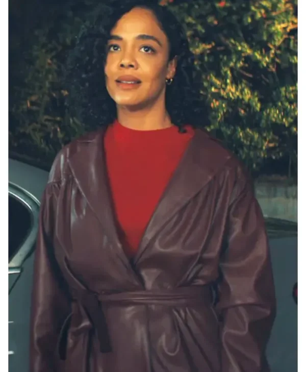His and Hers Anna Andrews Brown Leather Jacket