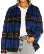 Home for Christmas Johanne Blue Plaid Jacket